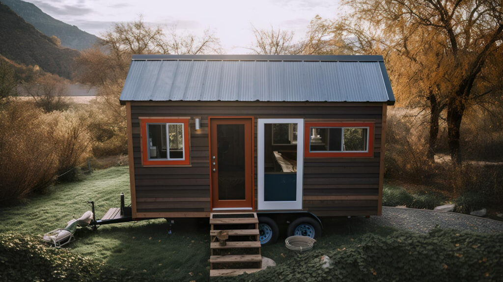 Tiny House Außenansicht im Vergleich zum Mikrohaus